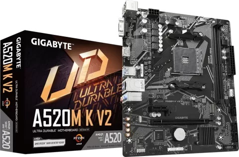 Photo de Carte Mère Gigabyte A520M K V2 (AM4) Micro ATX