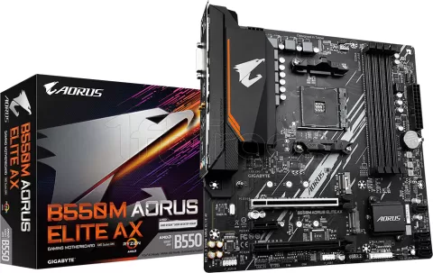 Photo de Carte Mère Gigabyte B550M Aorus Elite AX (AM4) Micro ATX