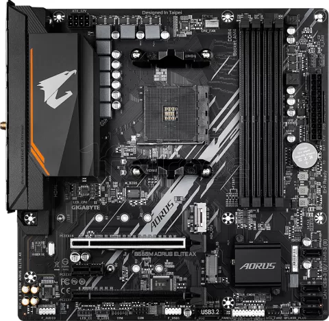 Photo de Carte Mère Gigabyte B550M Aorus Elite AX (AM4) Micro ATX