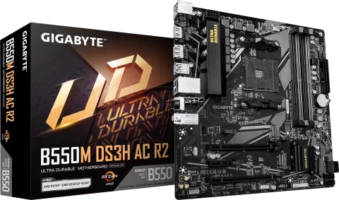 Photo de Carte Mère Gigabyte B550M DS3H AC R2 (AM4) Micro ATX