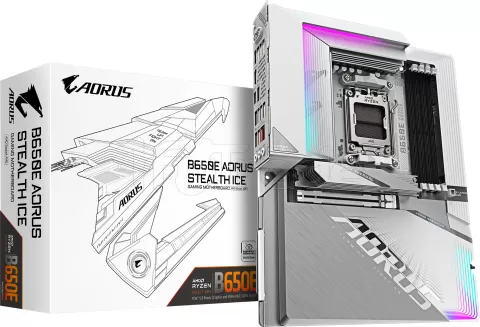 Photo de Carte Mère Gigabyte B650E Aorus Stealth Ice (AM5)