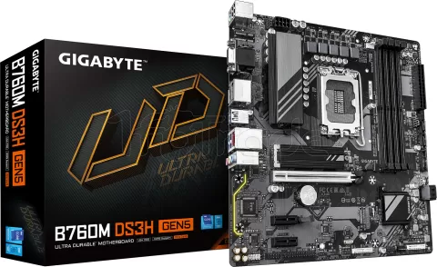 Photo de Carte mère Gigabyte B760M DS3H Gen5 (Intel  LGA 1700) Micro ATX