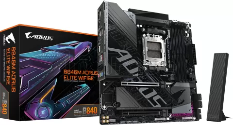 Photo de Carte Mère Gigabyte B840M Aorus Elite WiFi6E (AM5) Micro ATX