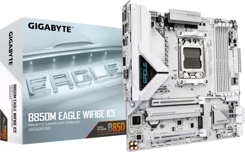 Photo de Carte Mère Gigabyte B850M Eagle WiFi6E Ice (AM5) Micro ATX