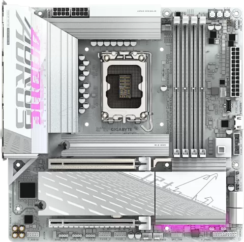 Photo de Carte Mère Gigabyte B860 Aorus Elite WiFi6E Ice (Intel LGA 1851)