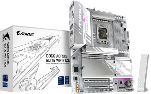 Photo de Carte Mère Gigabyte B860 Aorus Elite WiFi7 Ice (Intel LGA 1851)