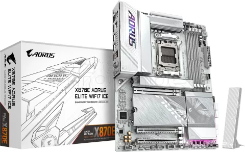 Photo de Carte Mère Gigabyte X870 Aorus Elite WiFi7 Ice (AM5)