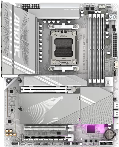 Photo de Carte Mère Gigabyte X870 Aorus Elite WiFi7 Ice (AMD AM5)