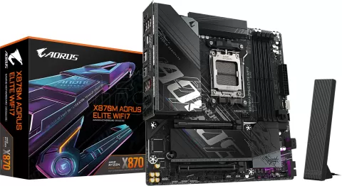 Photo de Carte mère Gigabyte X870M Aorus Elite WiFi7 (AM5) Micro ATX