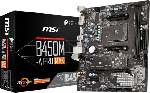 Photo de Carte Mère MSI B450M-A Pro Max (AM4) Micro ATX