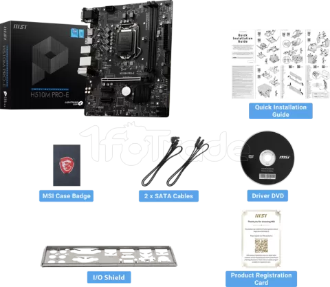 Photo de Carte Mère MSI H510M Pro-E (Intel LGA 1200) Micro ATX