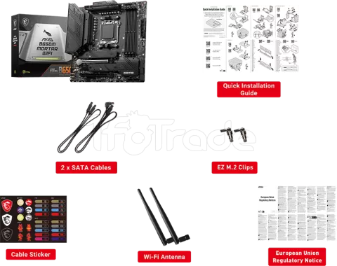 Photo de Carte Mère MSI Mag B650M Mortar WiFi (AM5) Micro ATX