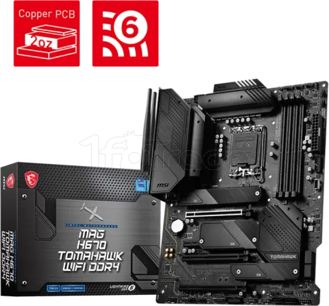 Photo de Carte Mère MSI Mag H670 Tomahawk WiFi DDR4 (Intel LGA 1700)