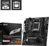 Photo de Carte Mère MSI Pro A620M-B EVO (AM5) Micro ATX