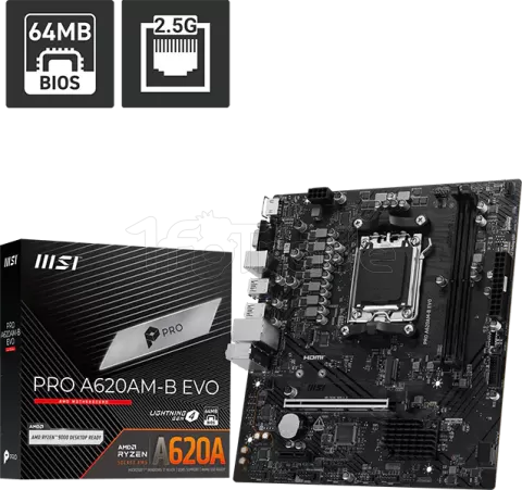 Photo de Carte Mère MSI Pro A620M-B EVO (AM5) Micro ATX