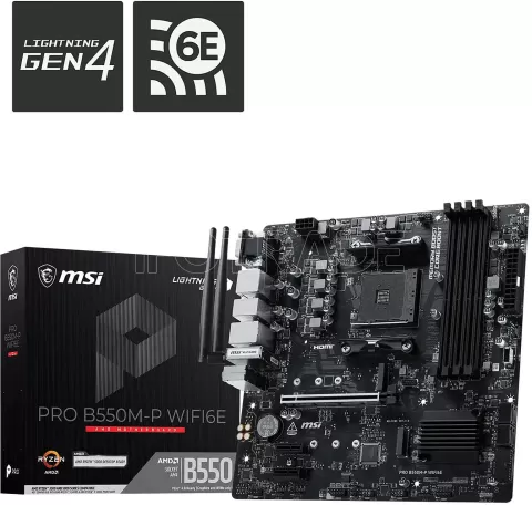 Photo de Carte Mère MSI Pro B550M-P WiFi6E (AM4) Micro ATX