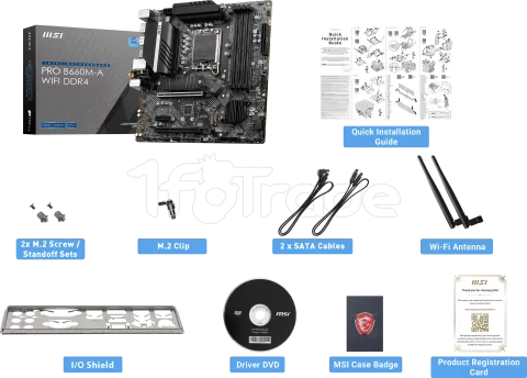 Photo de Carte Mère MSI Pro B660M-A WiFi (Intel LGA 1700) Micro ATX
