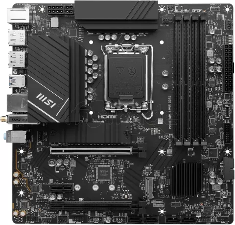 Photo de Carte Mère MSI Pro B760M-A WiFi DDR4 (Intel LGA 1700) Micro ATX