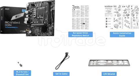 Photo de Carte Mère MSI Pro B760M-E DDR4 (Intel LGA 1700) Micro ATX
