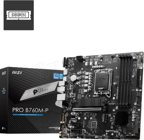 Photo de Carte Mère MSI Pro B760M-P DDR5 (Intel LGA 1700) Micro ATX