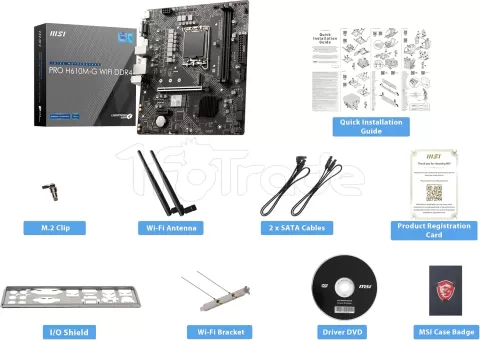 Photo de Carte Mère MSI Pro H610M-G DDR4 (Intel LGA 1700) Micro ATX