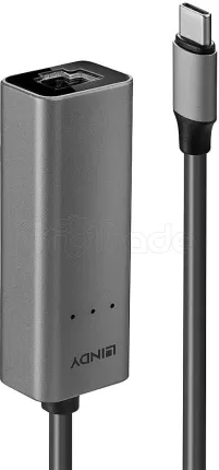 Photo de Carte Réseau Lindy USB 3.1 Type C vers RJ45 2,5 Gigabit (Gris)
