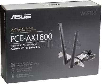 Photo de Carte Réseau PCIe WiFi 6 Asus PCE-AX1800 (AX1800)