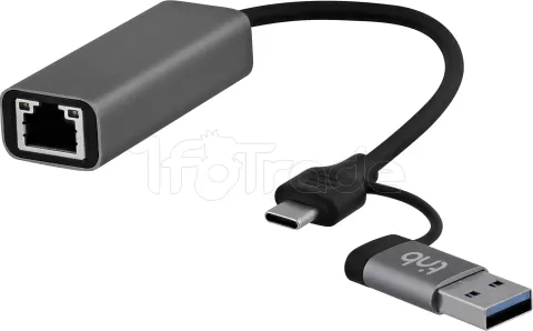 Photo de Carte Réseau USB 3.0 Type A/C T'nB vers RJ45 2500Mbits(Gris)