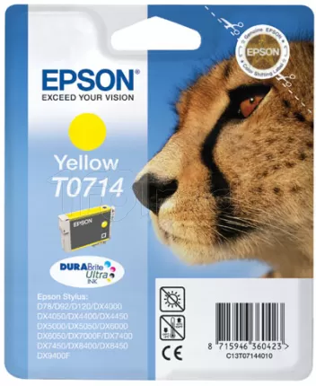 Photo de Cartouche d'encre Epson Guepard T0714 (Jaune)