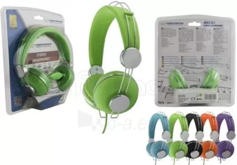 Photo de Casque Esperanza Macau EH149V avec Contrôle du Volume (Vert)
