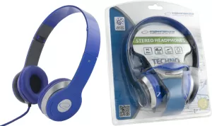 Photo de Casque Esperanza Techno EH145B avec Contrôle du Volume (Bleu)