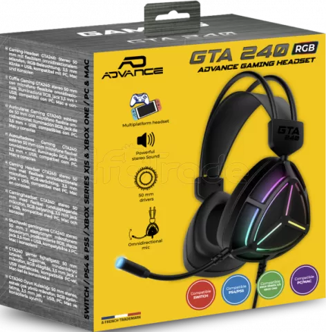 Photo de Casque Gamer filaire Advance GTA 240 RGB (Noir)