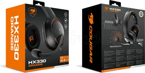 Photo de Casque Gamer filaire Cougar HX330 (Noir/Orange)
