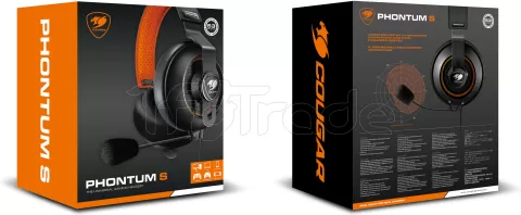 Photo de Casque Gamer filaire Cougar Phontum S (Noir/Orange)