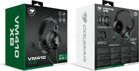 Photo de Casque Gamer filaire Cougar VM410 (Noir/Vert)