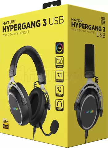 Photo de Casque Gamer filaire Hator Hypergang 3 USB (Noir)