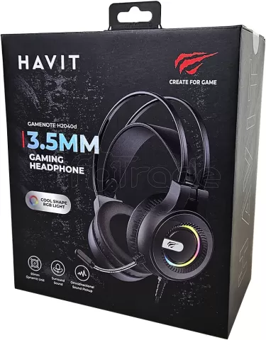 Photo de Casque Gamer filaire Havit H2040d RGB (Noir)