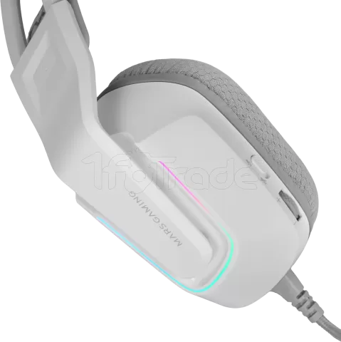 Photo de Casque Gamer filaire Mars Gaming MH-Strike RGB (Blanc)