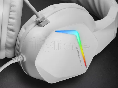 Photo de Casque Gamer filaire Mars Gaming MH122 RGB (Blanc)