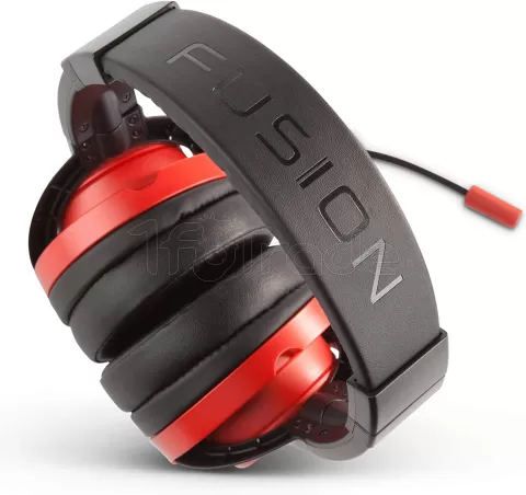 Photo de Casque Gamer filaire PowerA Fusion Rubis (Noir/Rouge)