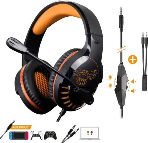 Photo de Casque Gamer filaire Spirit of Gamer Pro H3 (Noir/Orange)