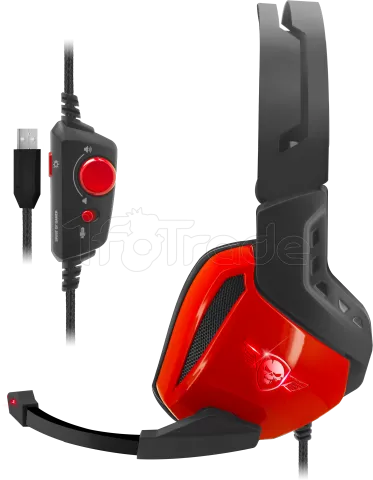 Photo de Casque Gamer filaire Spirit of Gamer Xpert-H100 7.1 (Noir/Rouge)
