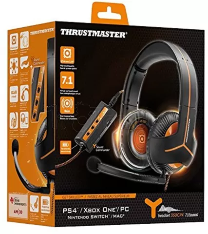 Photo de Casque Gamer filaire Thrustmaster Y-350CPX 7.1 (Noir/Orange)