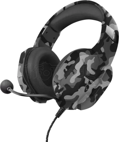 Photo de Casque Gamer filaire Trust GXT 323 Carus (Motif Camouflage Gris)