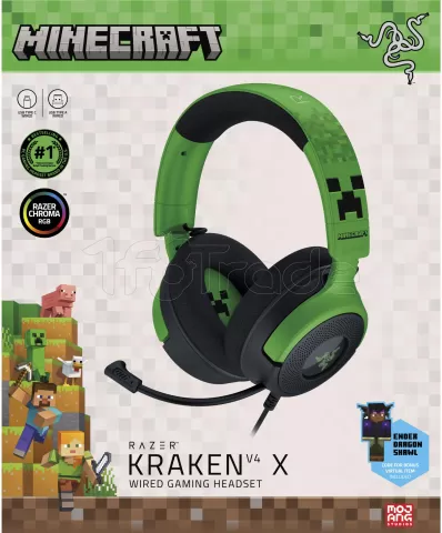 Photo de Casque Gamer Razer Kraken V4 X Minecraft (Vert)
