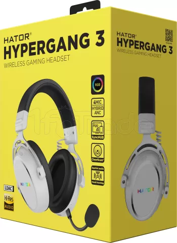 Photo de Casque Gamer sans fil Hator Hypergang 3 (Blanc)