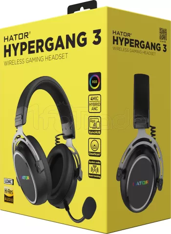Photo de Casque Gamer sans fil Hator Hypergang 3 (Noir)