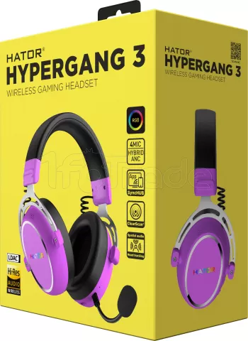 Photo de Casque Gamer sans fil Hator Hypergang 3 (Violet)