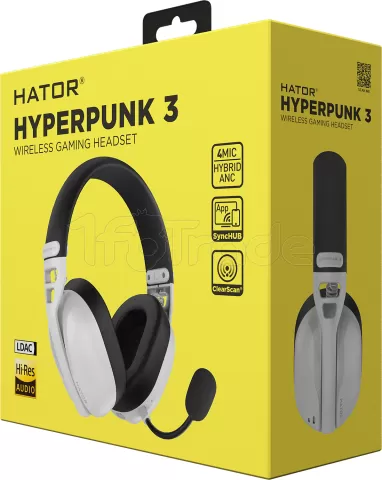 Photo de Casque Gamer sans fil Hator Hyperpunk 3 (Blanc)