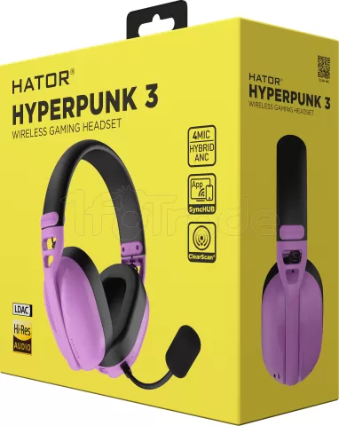 Photo de Casque Gamer sans fil Hator Hyperpunk 3 (Violet)